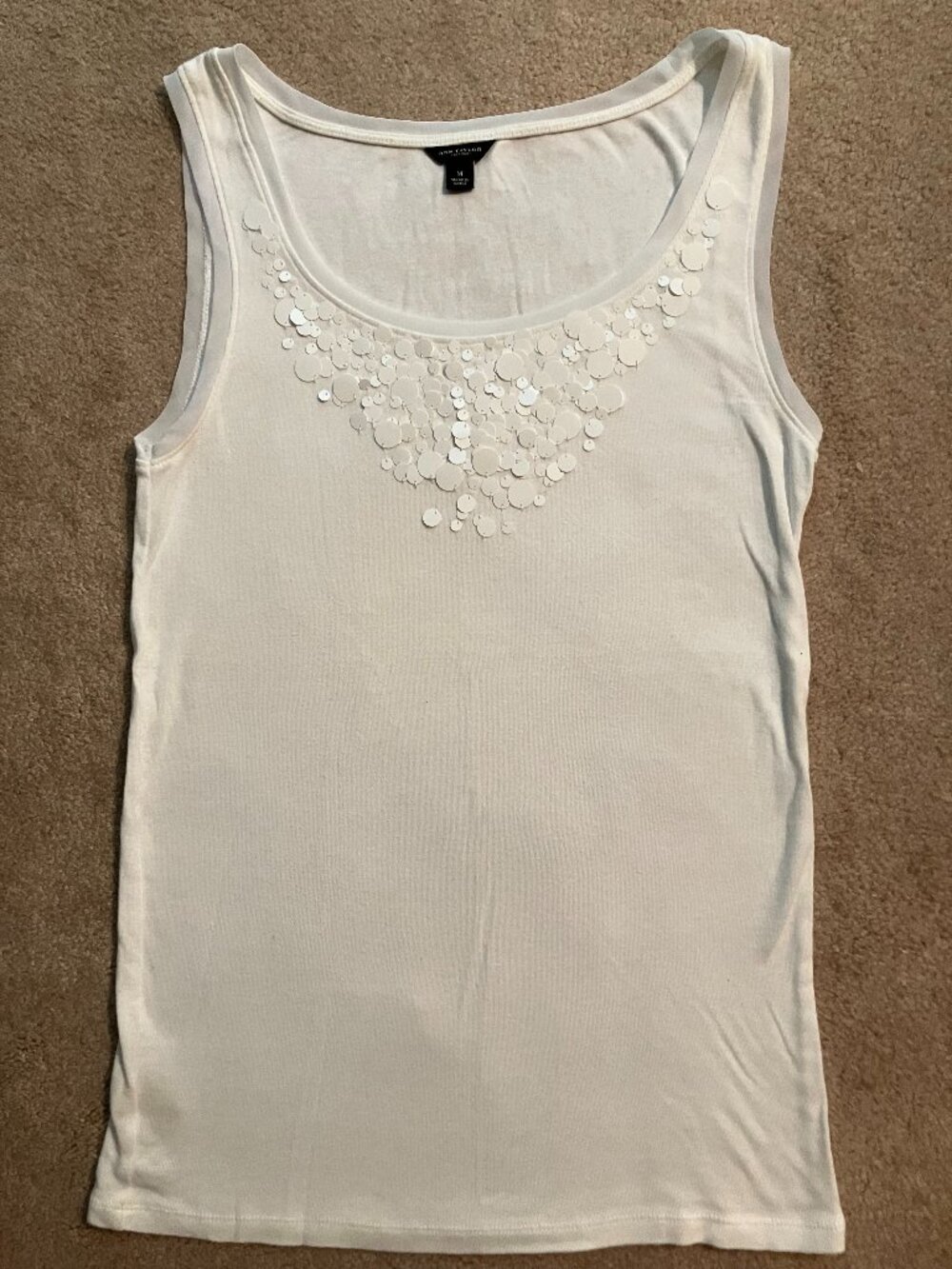 Ann Taylor Top, Size M, White
